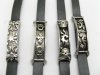 12 Fashion heavy metal leatherette Mens bracelets