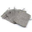 50 Grey Hemp Drawstring Jewelry Gift Pouches 9x7cm (image for) 50 Grey Hemp Drawstring Jewelry Gift Pouches 9x7cm