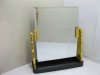 1X Golden Dresser Beauty Makeup Mirror 14x16.5cm