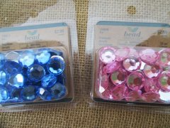 (image for) 12Sheets x 55Pcs Flatback Acrylic Gemstones Rhinestones 12mm Mix