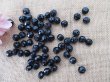 450g (Approx 285pcs) Black Rondelle Faceted Crystal Beads 12mm