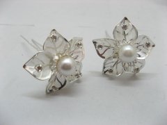 (image for) 1x12 Chic Designer Flower Rhinestone Hair Clip