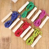 6Pcs Wooden Handle Jump Ropes Fitness Equipment for Kids 230cm