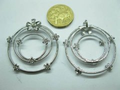 (image for) 20 Metal Triple Circle Pendants Jewelery Finding