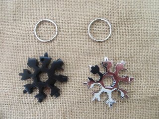 (image for) 5Pcs Stainless Multi Use Snowflakes Wrench Screwdriver Opener