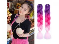 1Pc Jumbo Ombre Braided Hair Extension Synthetic Random Color 1Pc Jumbo Ombre Braided Hair Extension Synthetic Random Color