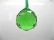 10X Green Lead Crystal Ball Suncatchers 20X25mm (image for) 10X Green Lead Crystal Ball Suncatchers 20X25mm