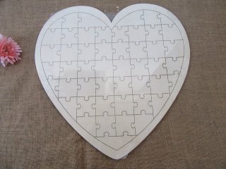 1Pc Blank Heart Puzzle Jigsaw Puzzles Education Toys DIY Jigsaw