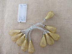 (image for) 1Set Wire Mesh Bulb 10LED Fairy String Light Home Garden Decor
