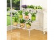 3 Tier White Garden Flower Pots Plant Stair Stand Rack Shelves