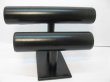 (image for) 1Pc Black Leatherette 2-Layer Bracelet Display Racks