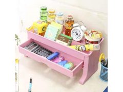(image for) 1Pc 2-Layer Kitchen Office Bathroom Storage Shelf Organizer Disp