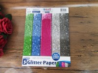 6Sets x 5Pages Glitter Paper Card Stock A4 Craft Scrapbooking