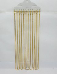 5Sheet X 12 Golden Color Box Chain Necklace 50cm long
