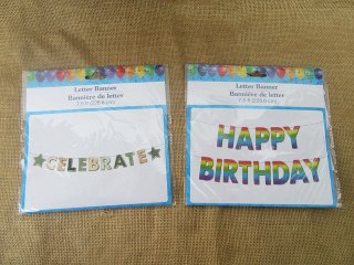 (image for) 6Sets Happy Birthday Letter Banner Party Favor Assorted