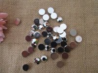 800Pcs Silver Color Flatback Acrylic Gemstones Rhinestones 12mm