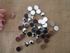 (image for) 800Pcs Silver Color Flatback Acrylic Gemstones Rhinestones 12mm