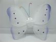 (image for) 10Pcs Purple and White Butterfly Gossamer Craft W/Pin 18x22cm