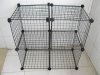 1Set X 4 Black Stacking Wire Cube Storage Rack 1Set X 4 Black Stacking Wire Cube Storage Rack