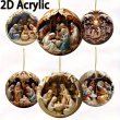 (image for) 10Pcs 2D Painted Jesus Hanging Ornament Pendant Christmas Tree Decoration Pendant