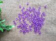 (image for) 500g Transparent Purple Barrel Pony Beads Loose Bead 8mm