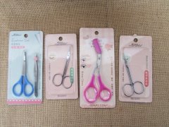 (image for) 5Sheets Beauty Tool Eyebrow Comb Scissors Eyebrow Tweezers Assor