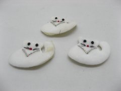 100pcsWhite Padded Appliques Craft Cats Embellishments 100pcsWhite Padded Appliques Craft Cats Embellishments