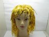 10 New Golden Pom-Pom Tinsel Costume Wigs
