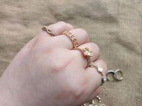 10Pcs Shiny Rose Golden Fashion Ring Finger Rings Various Design