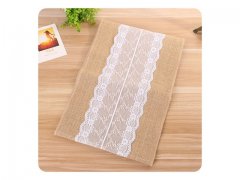 30x275cm Burlap Hemp Lace Table Runner Cloth Wedding Party Favor 30x275cm Burlap Hemp Lace Table Runner Cloth Wedding Party Favor