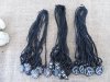 60Pcs Black Waxen String Necklace with Assorted Pendants 45cm