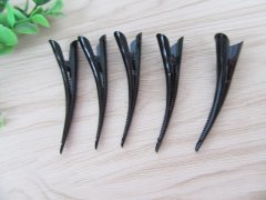 1Pc Black Single Horn Shape Hairstyle Alligator Hair Clip Bar