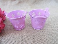 12Pcs Purple Snowflake Mini Bucket Wedding Bomboniere Favor