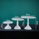 1Pc 3in1 White Round Cake Stand Pedestal Display Wedding Party