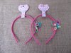 6Pcs Fushia Satin Covered Headband Hairband with Butterfly 6Pcs Fushia Satin Covered Headband Hairband with Butterfly