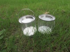 2Pcs Classic Biscuit Candy Cookie Barrel Jar With Lid & Handle