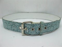 12 Blue Leatherette Waist Belt for Girl 3.2cm Wide