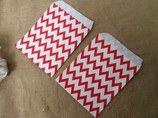 12Packs x 12Pcs Disposable Snack Bags Loot Bags Treat Bag - Red