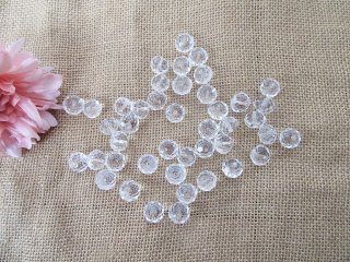 450g (Approx 180pcs) Clear Rondelle Faceted Crystal Beads 14mm
