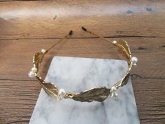 6Pcs Golden Elegant Bridal Wedding Tiara Crown Pearl Headband 6Pcs Golden Elegant Bridal Wedding Tiara Crown Pearl Headband