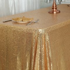 1Pc Sparkly Gold Sequin Table Cloth Cover Backdrop Wedding Party