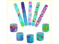 100 Mermaid Reflective Magic Ruler Slap Band Bracelets