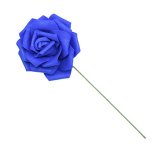 25Pcs BLUE Rose Artificial Foam Flower Hair Pick Wedding
