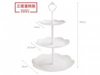 1Set Round 3Tier Cupcake Muffin Fruit Dessert Stand Party Favor