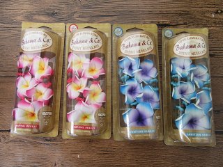 4Pcs Foam Frangipani Flower Charms Pendant Hemp Necklace Mixed