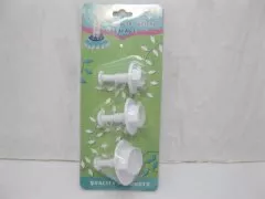 1SetX3Pcs Leaf Plunger Cutter Cake Cookies Decorating Mould Too 1SetX3Pcs Leaf Plunger Cutter Cake Cookies Decorating Mould Too