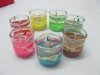 48Pcs Cylinder Glass Gel Candles 3x3cm Mixed Color