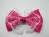 195X Fuschia Lace Bowknot Bow Tie Decorative Embellishments