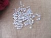 150Grams White Clear Round Facted Loose Beads for Crafts Assorte
