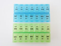 24Pcs Weekly Medication Organizer Tray Medication Holder